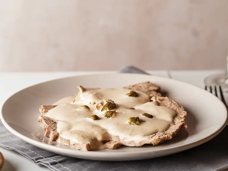 Vitello Tonnato, or vitel tonné back at the time, of Piedmontese origin.